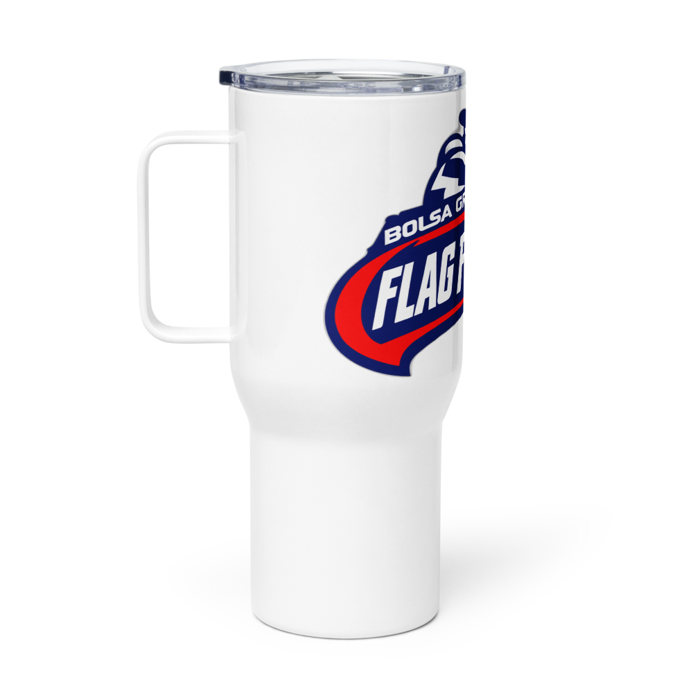 Bolsa Grande Flag Football Travel Mug with a Handle