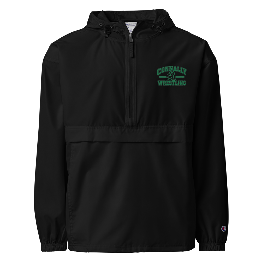 Connally Wrestling Blk Embroidered Champion Packable Jacket