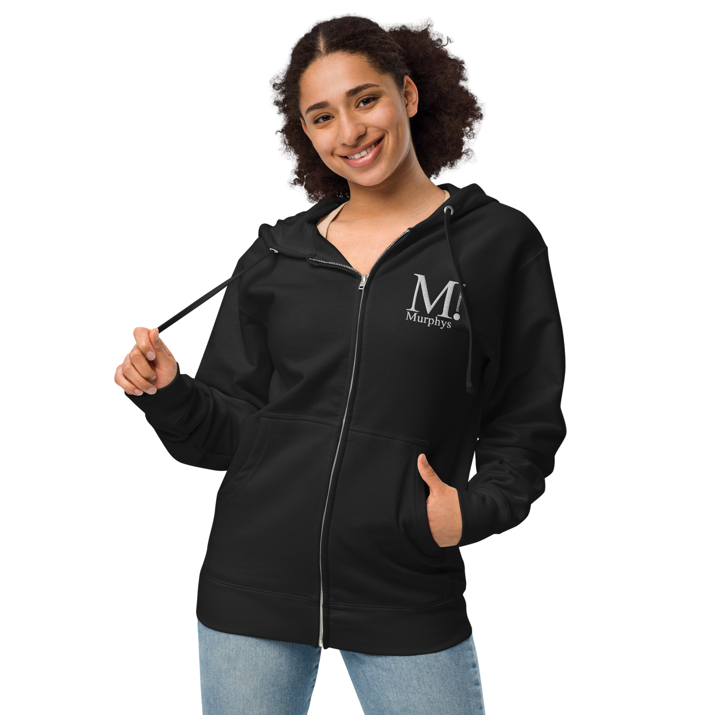 Murphys Entertainment Embroidered zip up hoodie