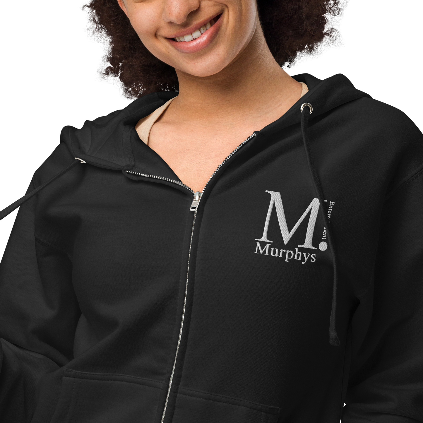 Murphys Entertainment Embroidered zip up hoodie