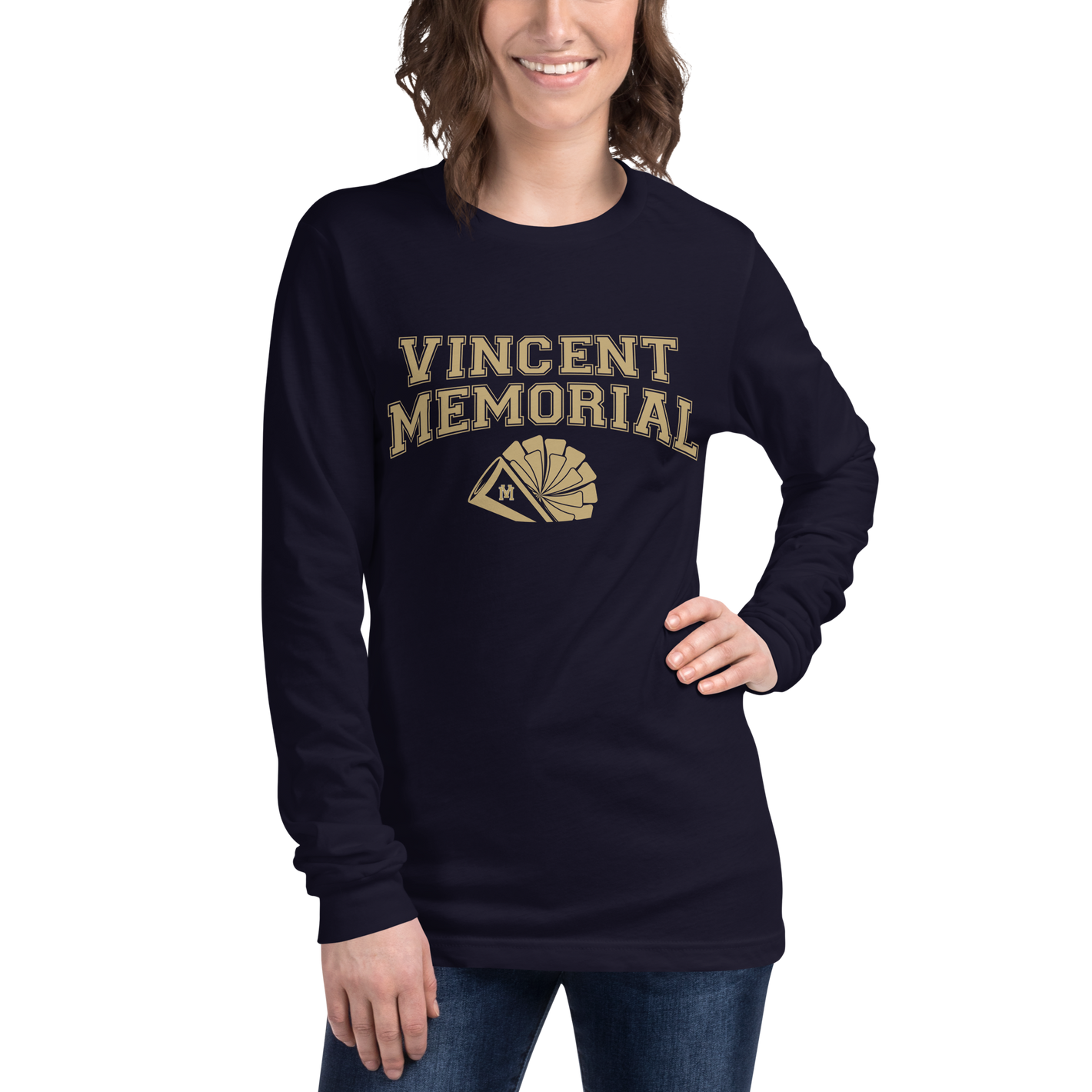 Vincent Memorial Cheer Long Sleeve Tee