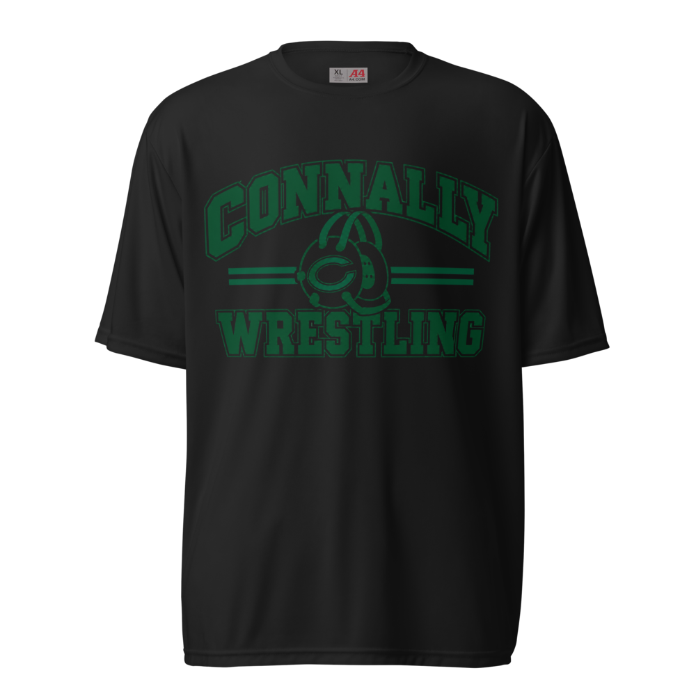 Connally Wrestling Blk Unisex Performance Crew Neck T-Shirt