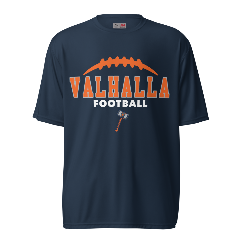 Valhalla High School Football Unisex Performance Crew Neck T-Shirt