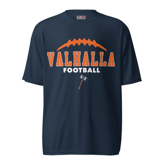 Valhalla High School Football Unisex Performance Crew Neck T-Shirt