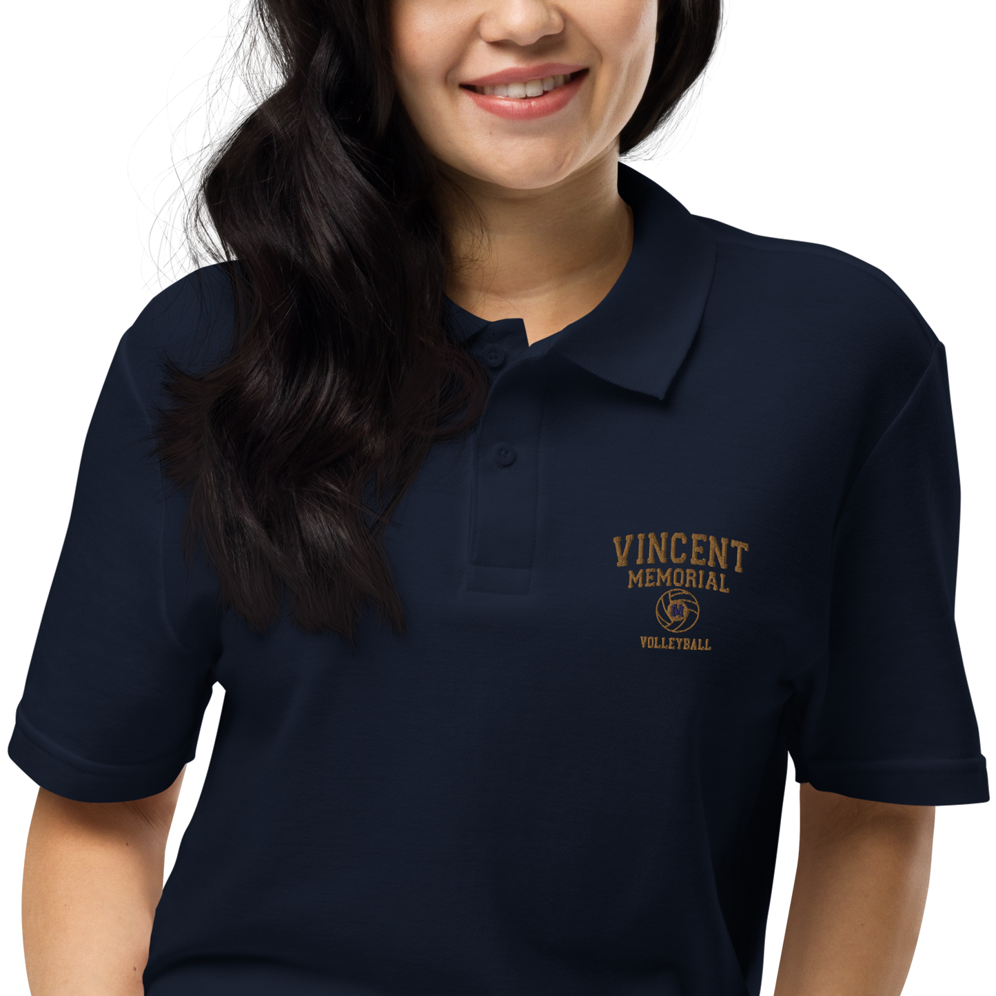 Vincent Memorial Volleyball polo shirt