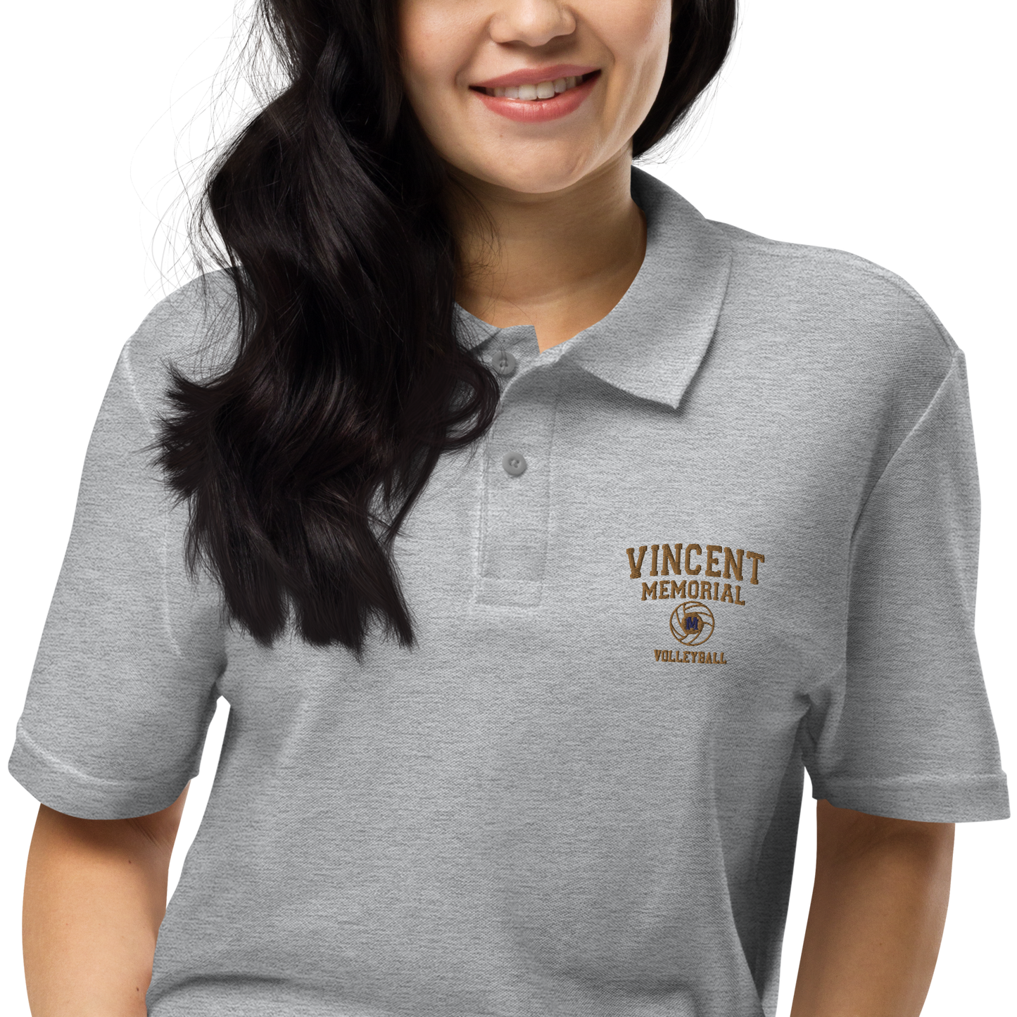 Vincent Memorial Volleyball polo shirt