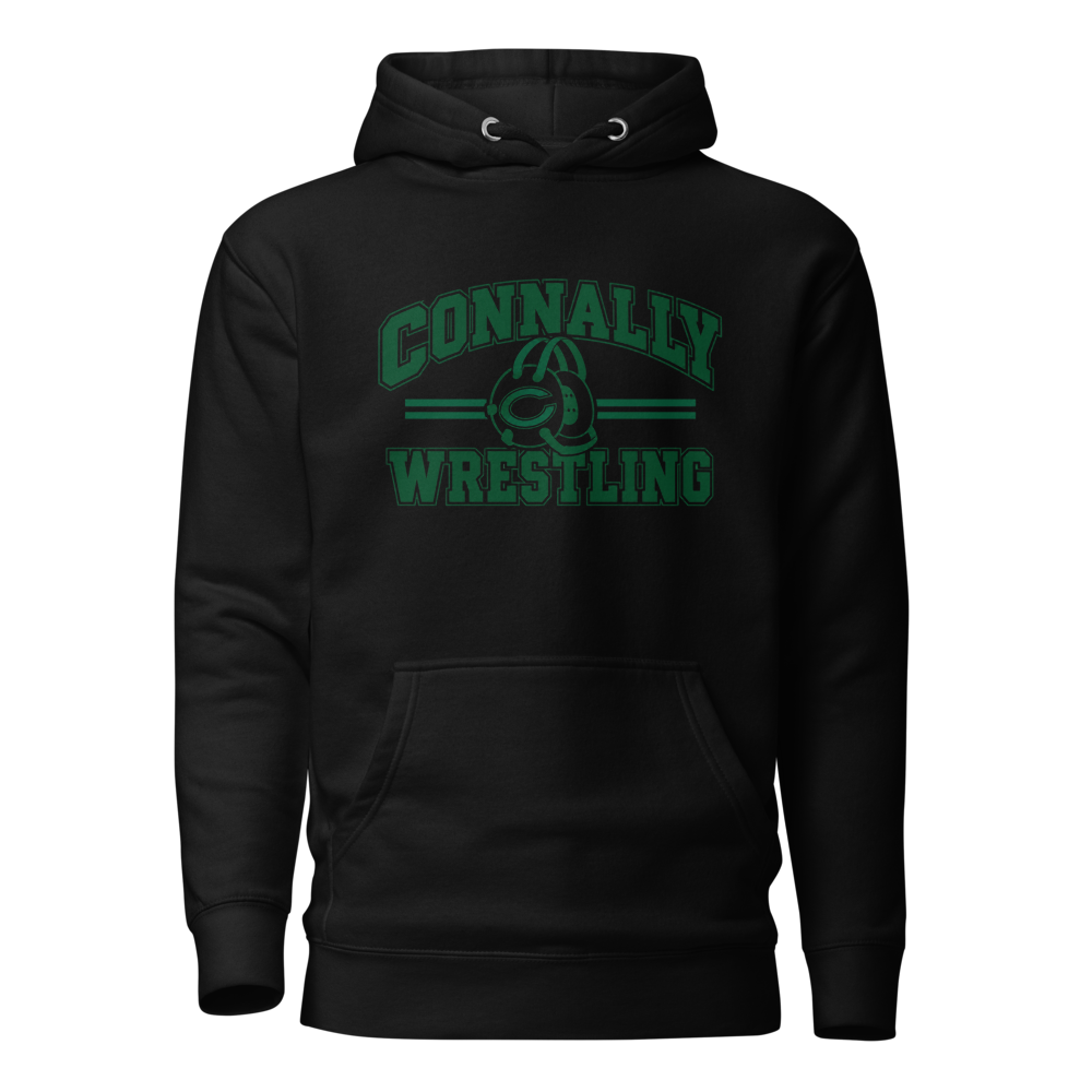 Connally Wrestling Blk Unisex Premium Hoodie