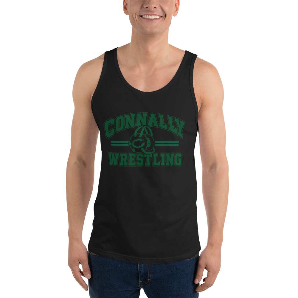 Connally Wrestling Blk Men's Staple Tank Top