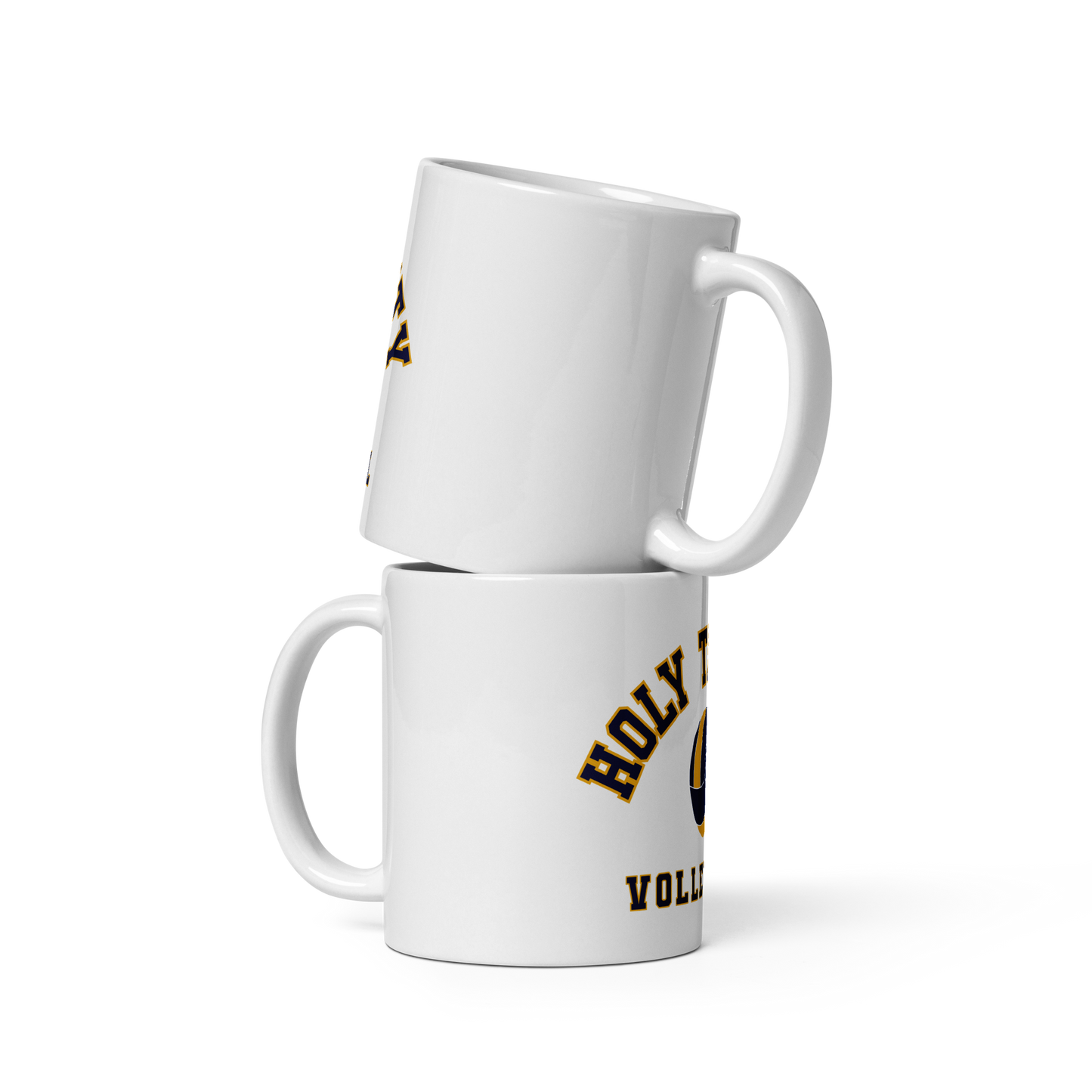 Holy Trinity Volleyball White glossy mug