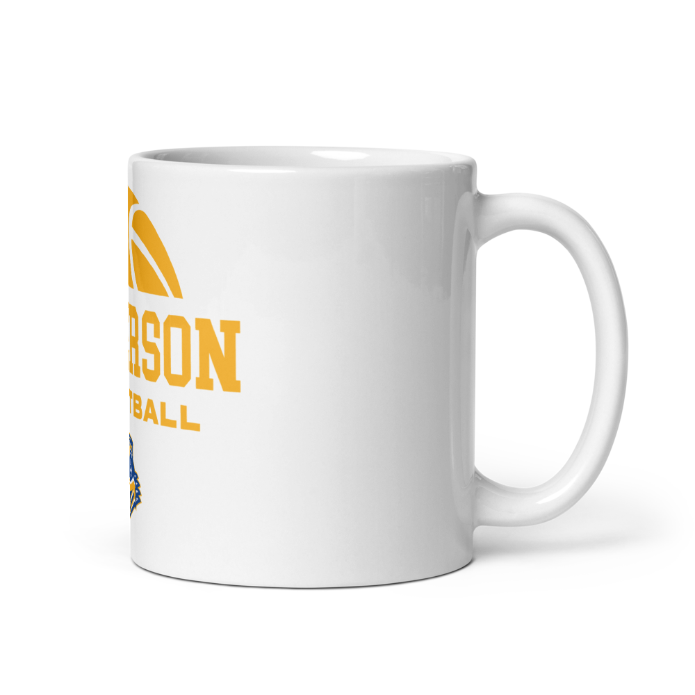 Jefferson Basketball White Glossy Mug