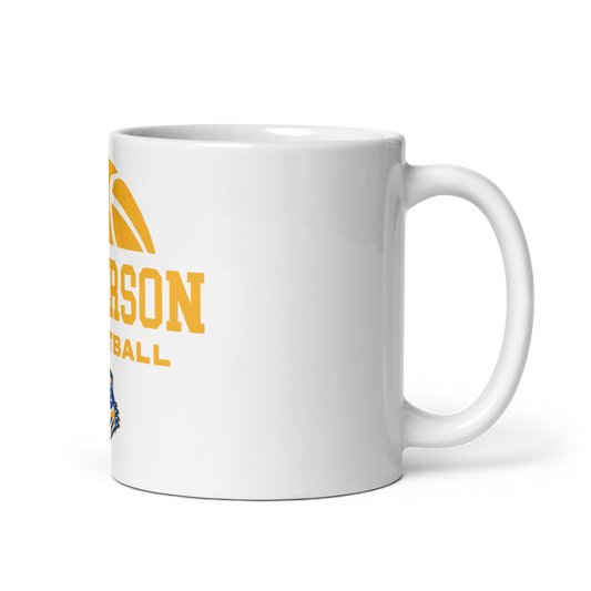Jefferson Basketball White Glossy Mug
