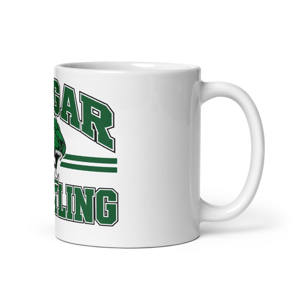 Cougar Wrestling - White Glossy Mug