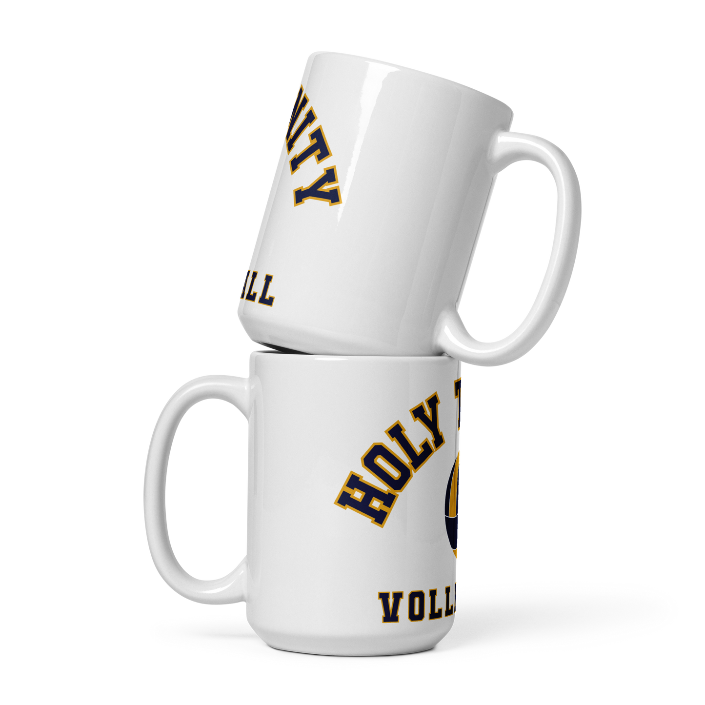 Holy Trinity Volleyball White glossy mug