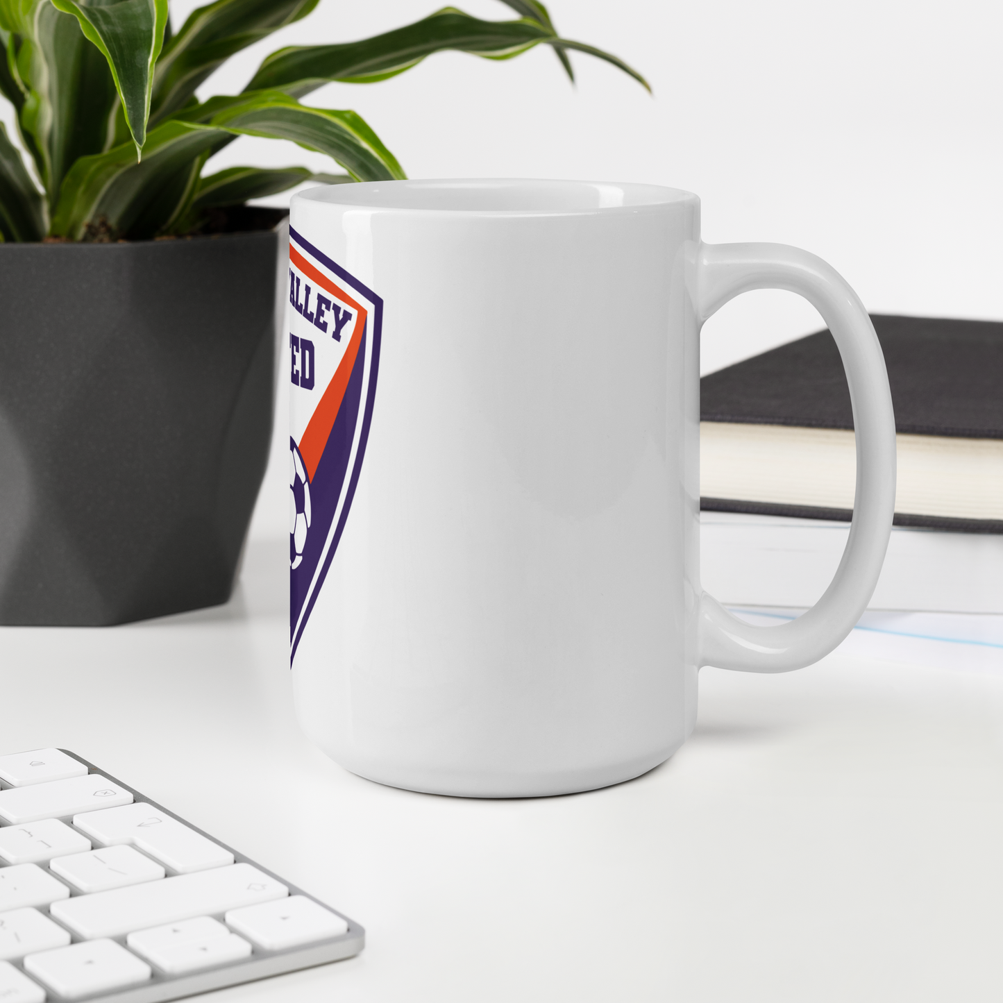 PV United White glossy mug