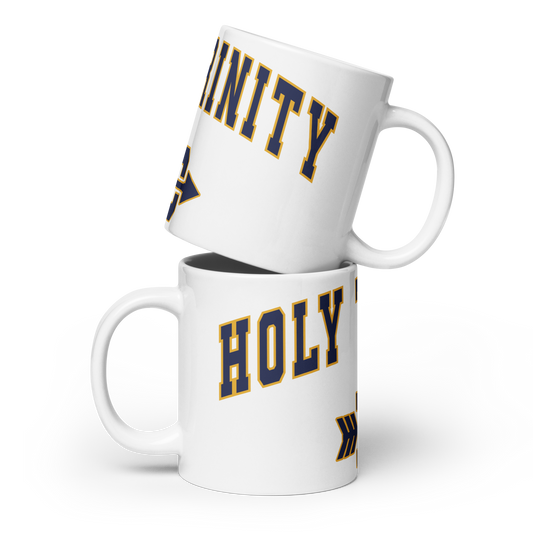 Holy Trinity Cross Country White glossy mug