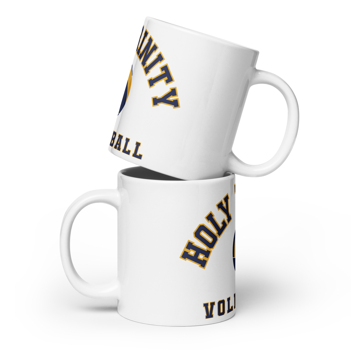 Holy Trinity Volleyball White glossy mug