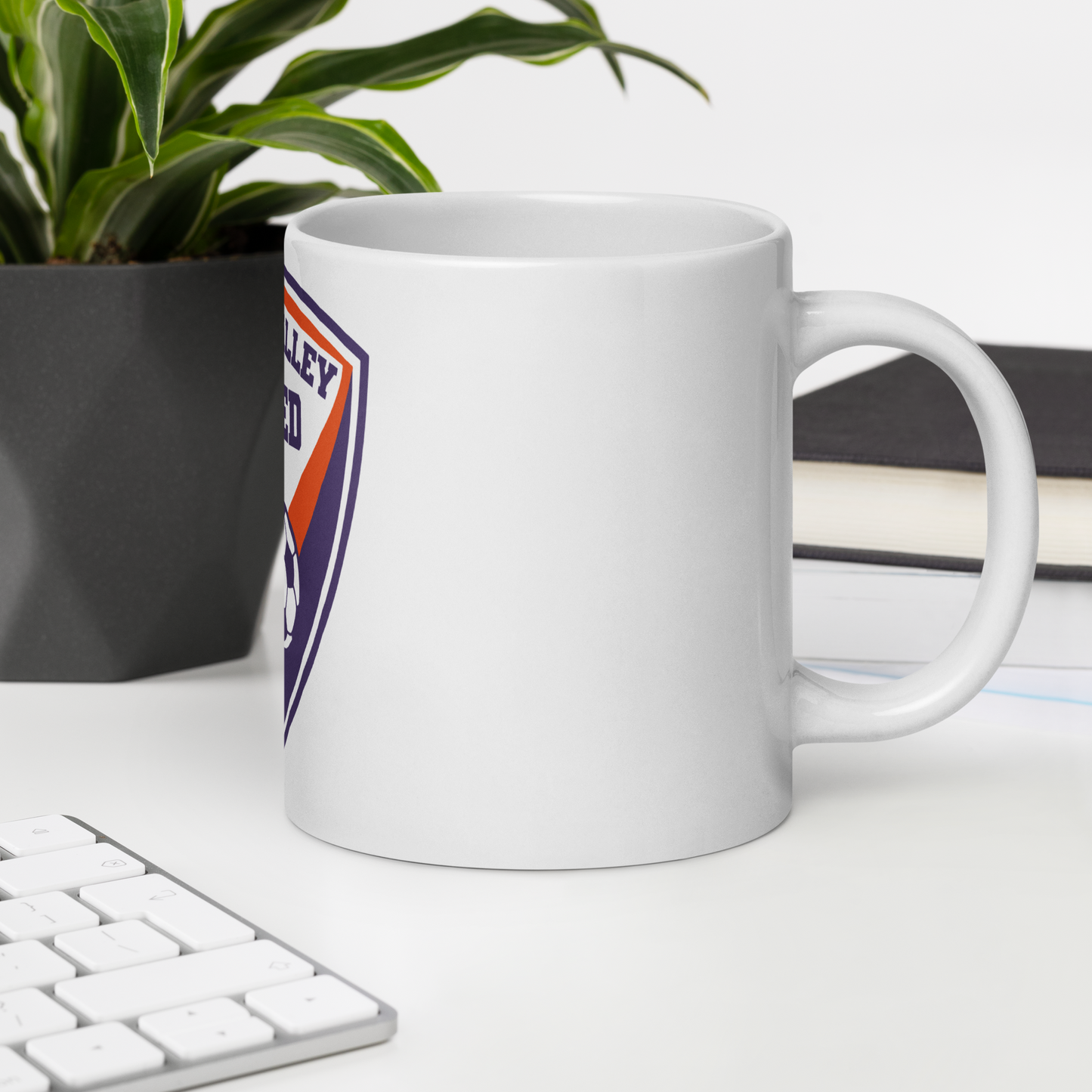 PV United White glossy mug