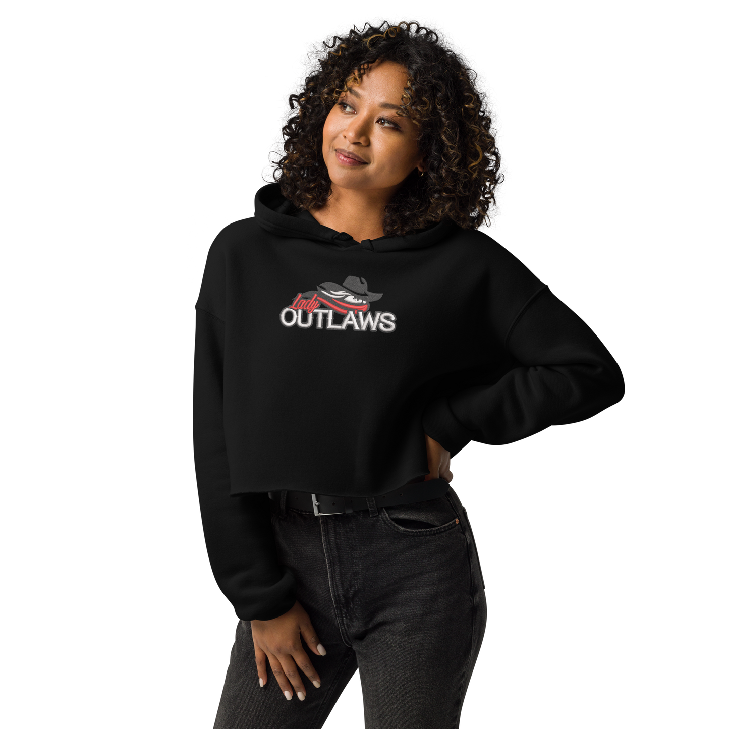 Lady Outlaws Womans Crop Hoodie