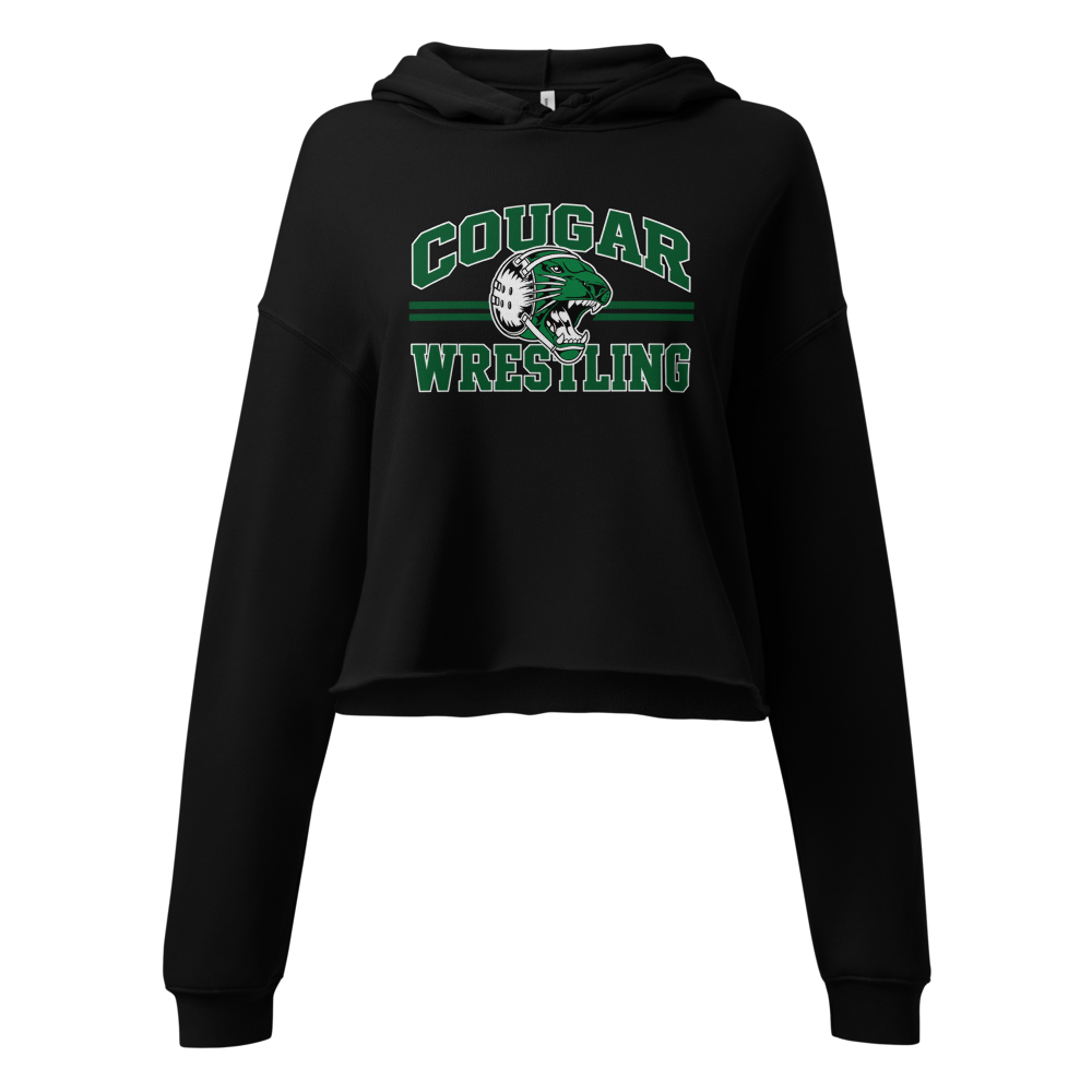 Cougar Wrestling - Women's Cropped Hoodie