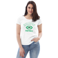Women's Hilltop Football fitted eco tee