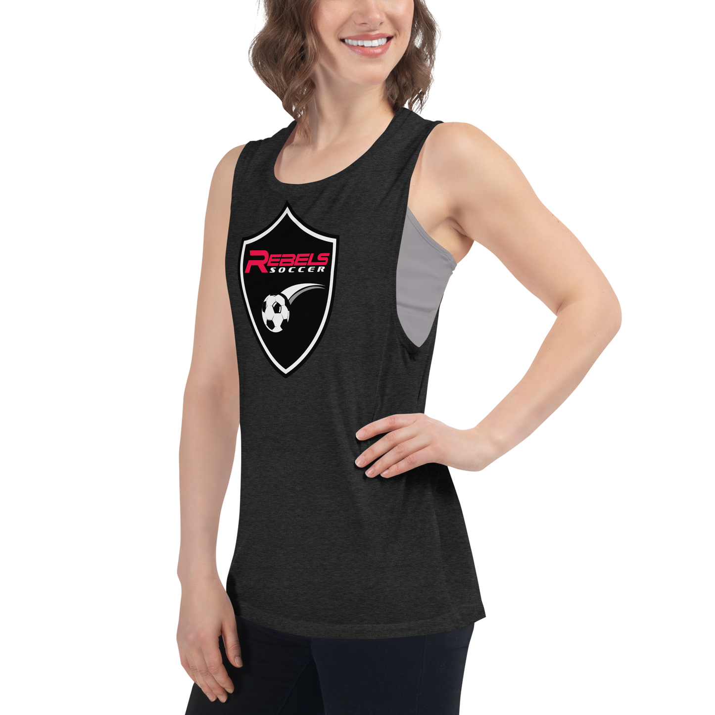 Rebels Soccer Ladies’ Muscle Tank