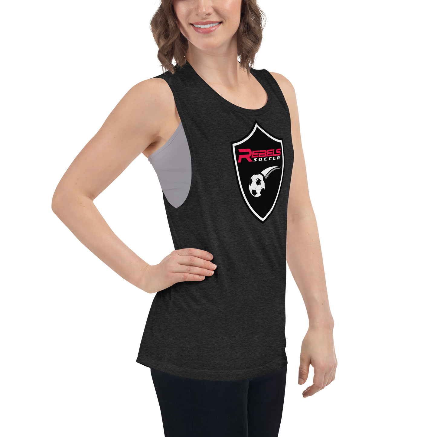 Rebels Soccer Ladies’ Muscle Tank