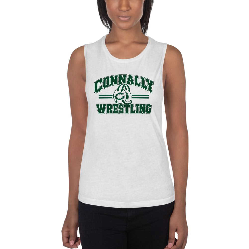 Connally Wrestling Blk Women's Muscle Tank