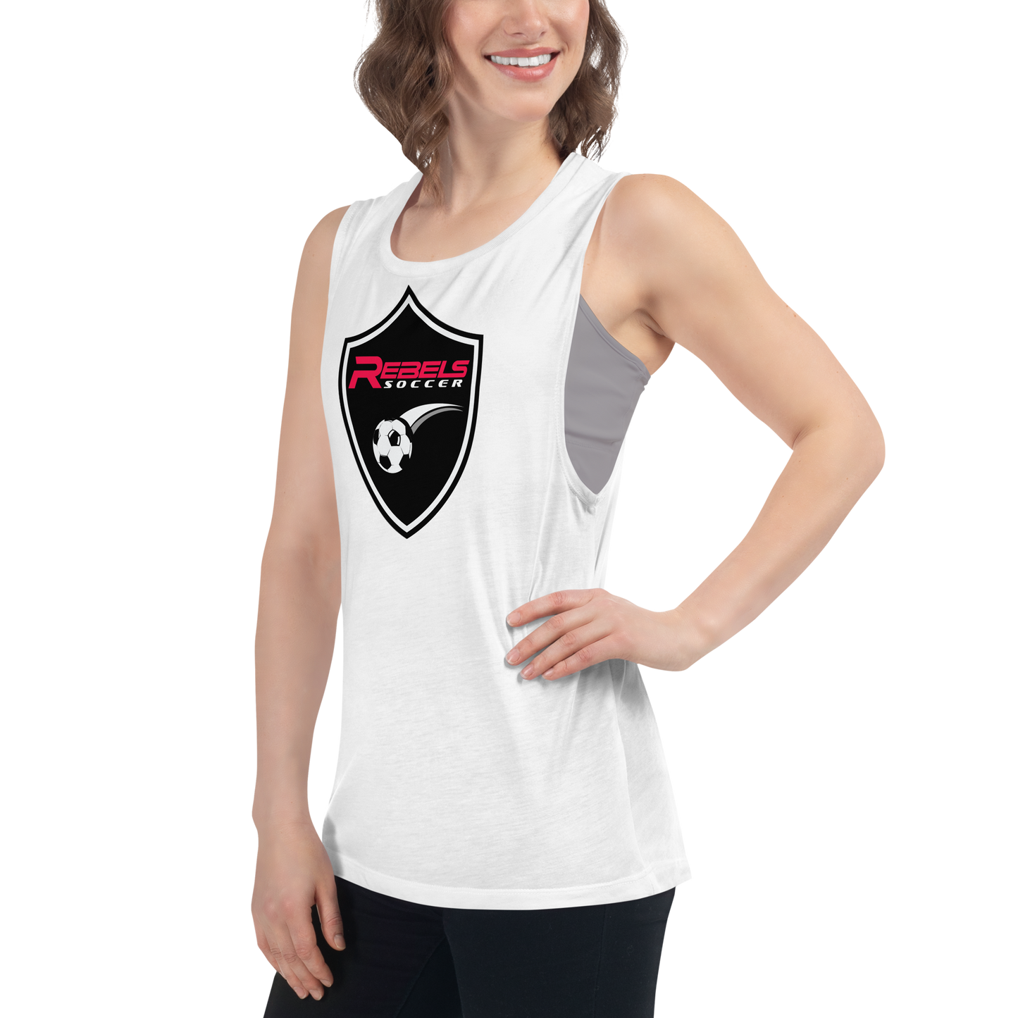 Rebels Soccer Ladies’ Muscle Tank