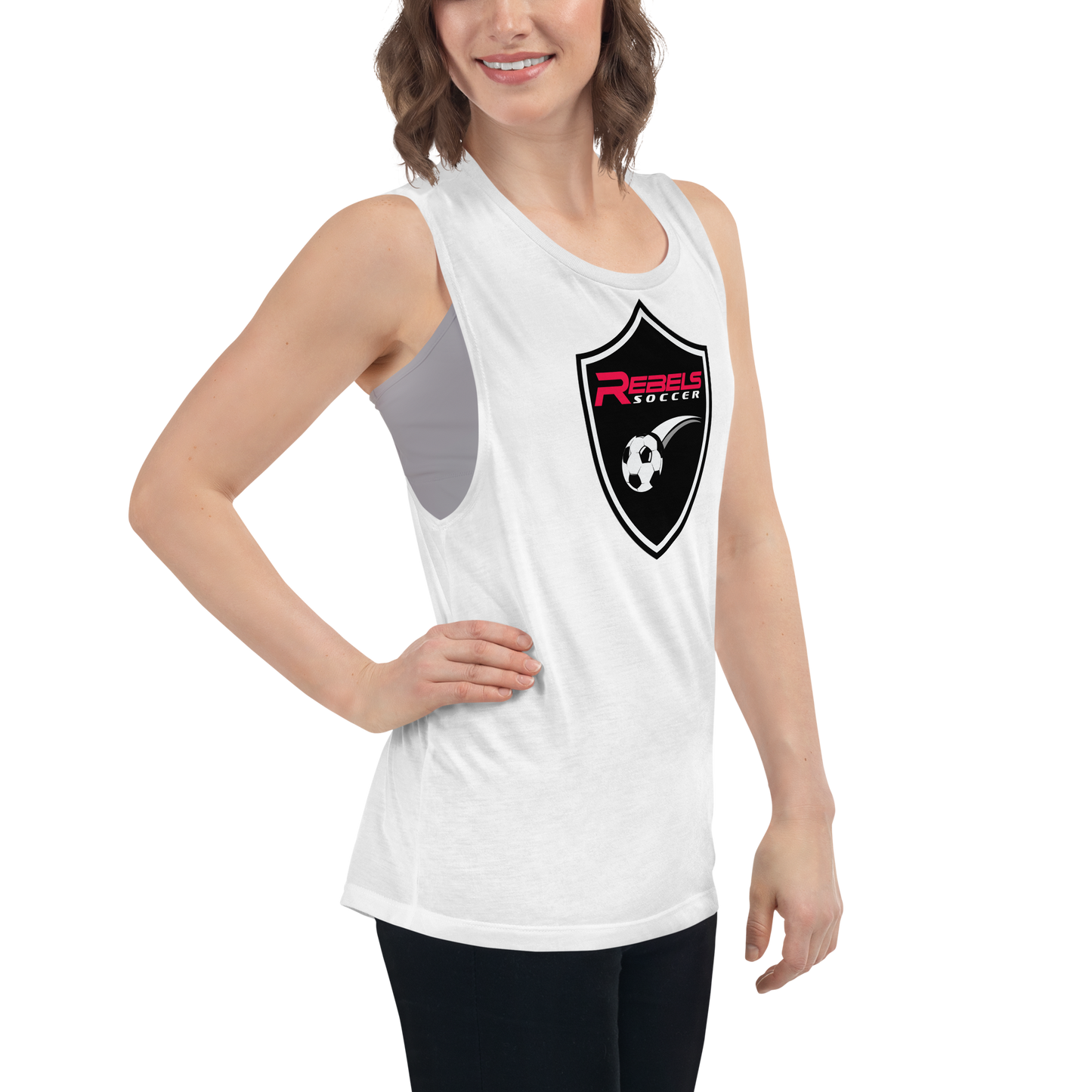 Rebels Soccer Ladies’ Muscle Tank