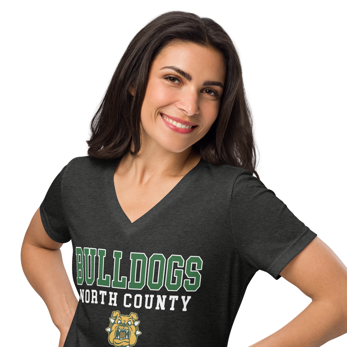 Women’s North County Bulldogs relaxed v-neck t-shirt