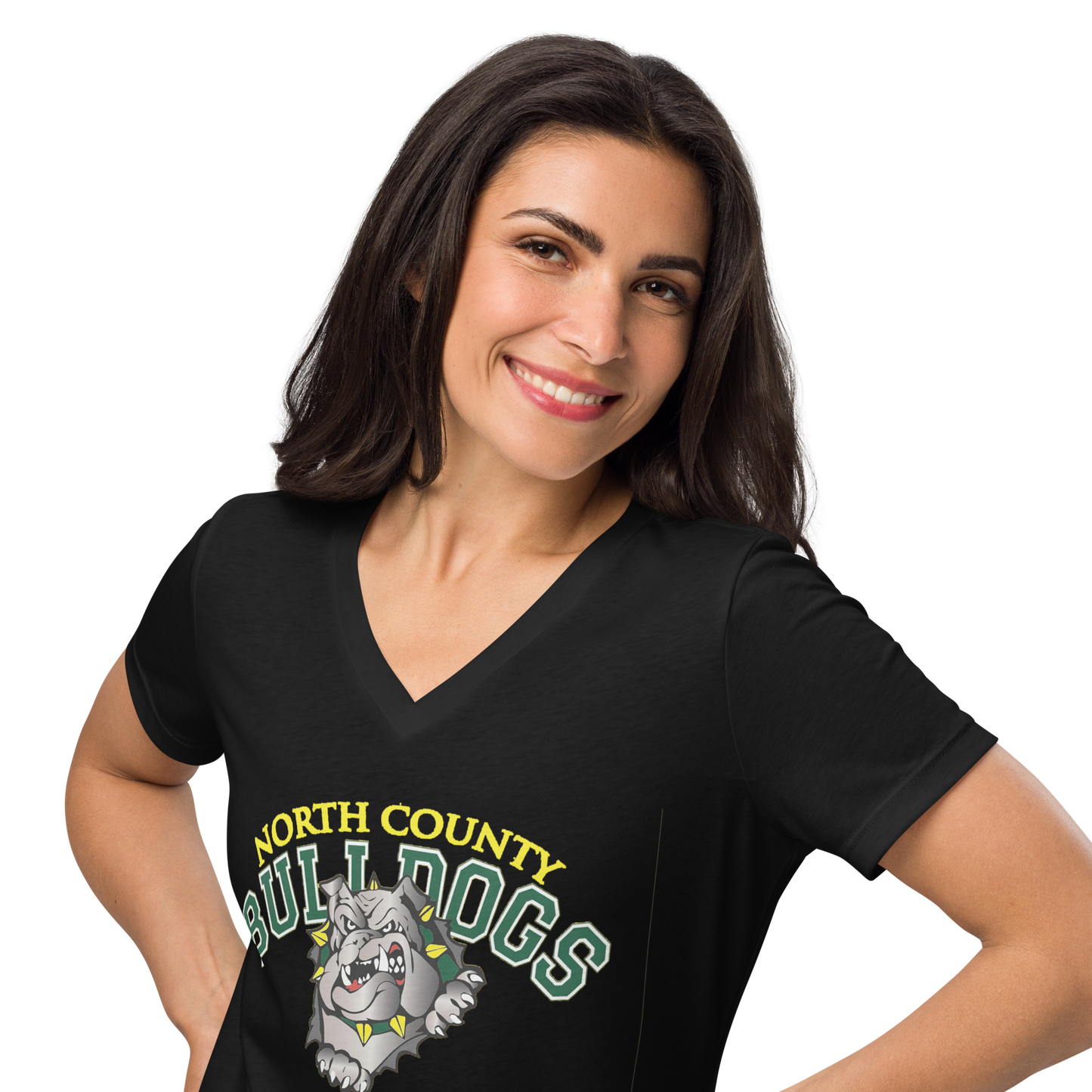 Women’s North County Bulldogs relaxed v-neck t-shirt