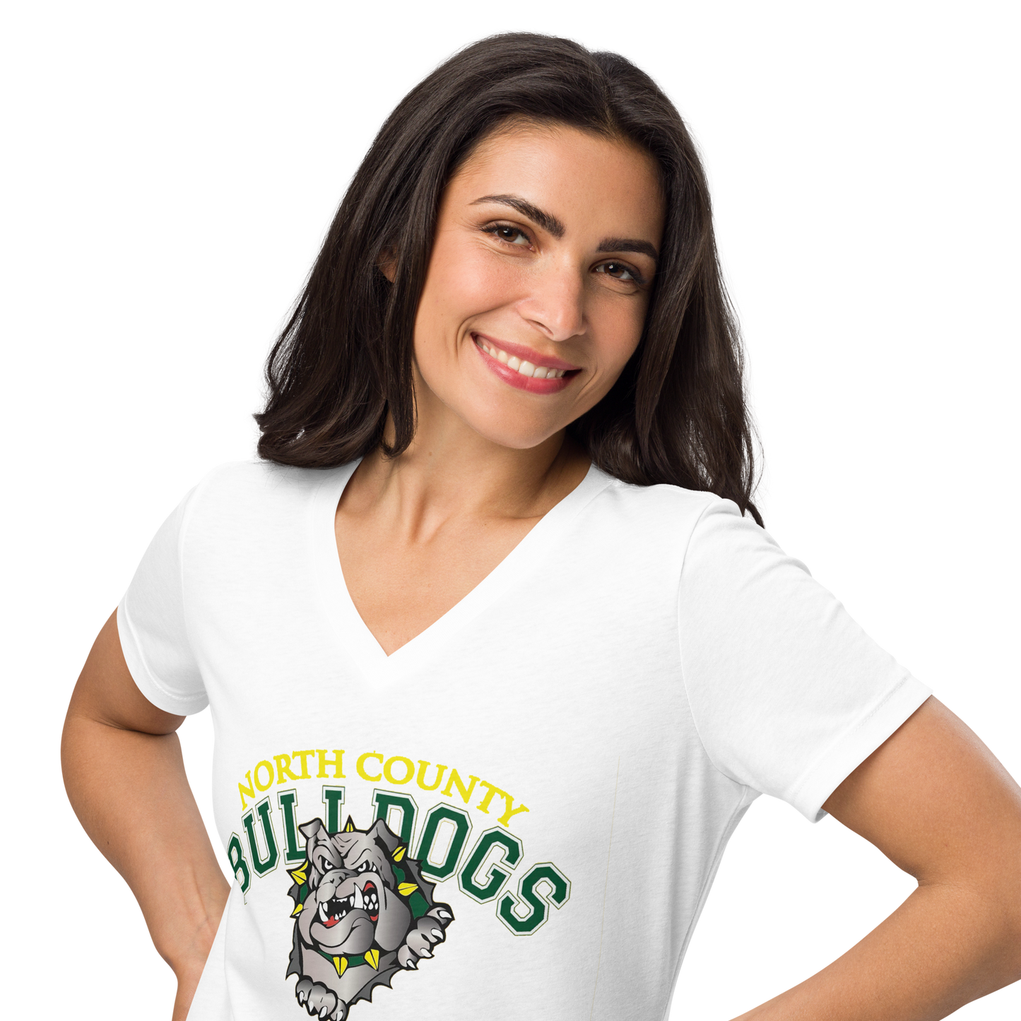 Women’s North County Bulldogs relaxed v-neck t-shirt