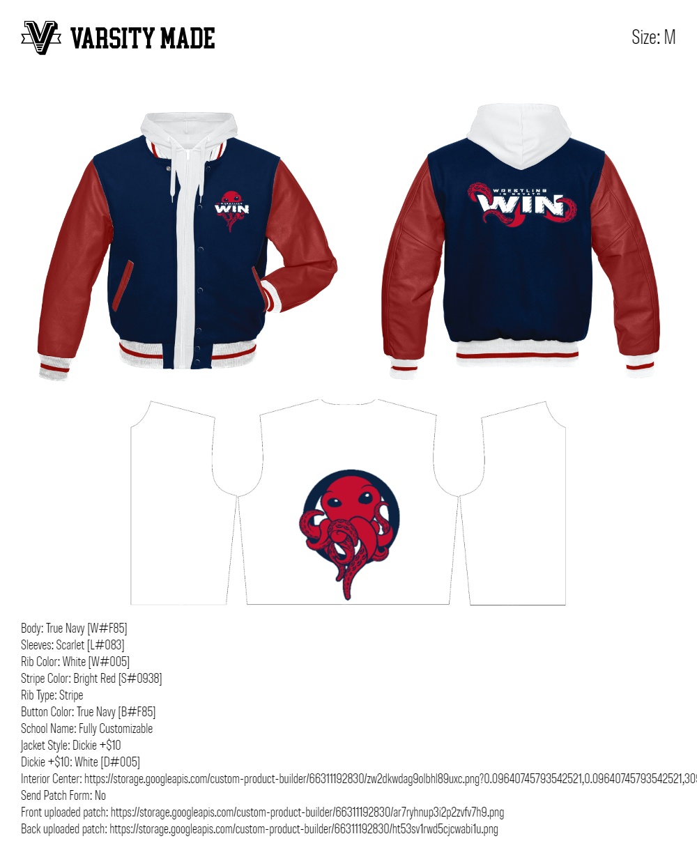 WIN Wrestling Varsity Jacket