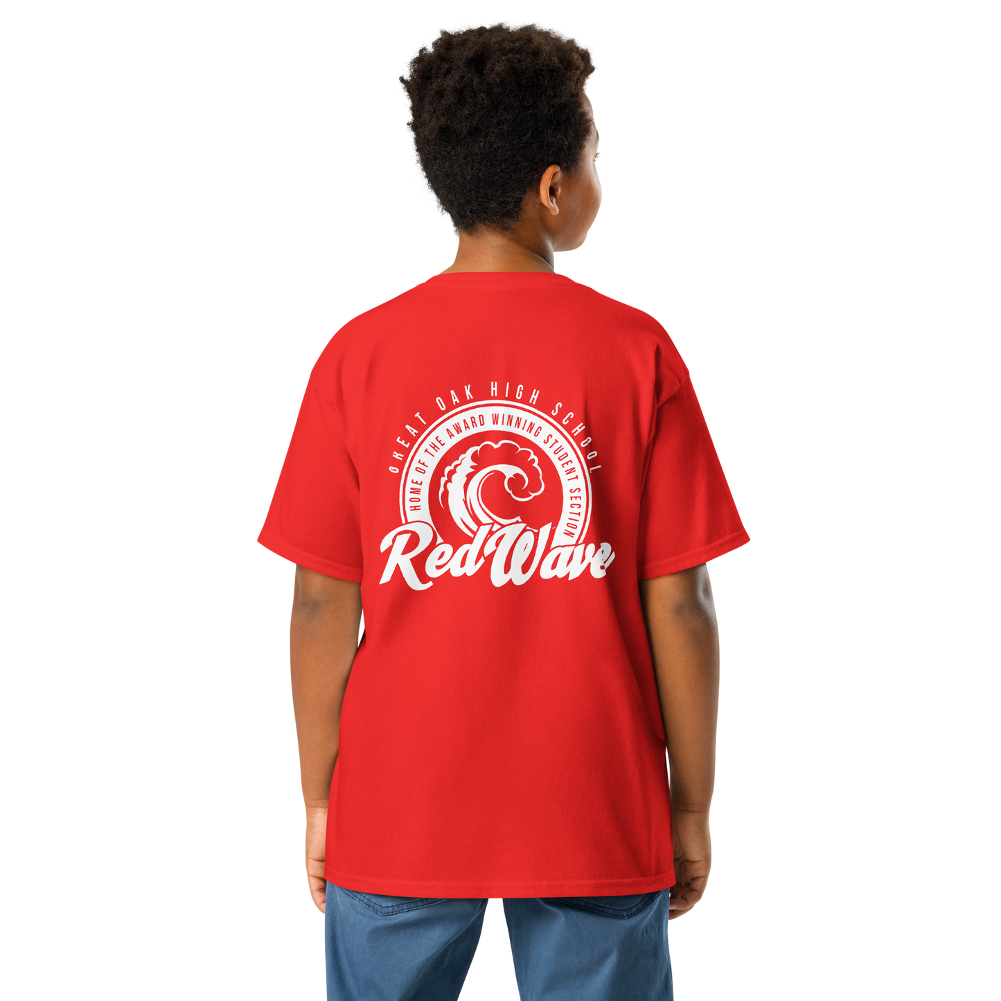 Youth GO Red Wave Tee