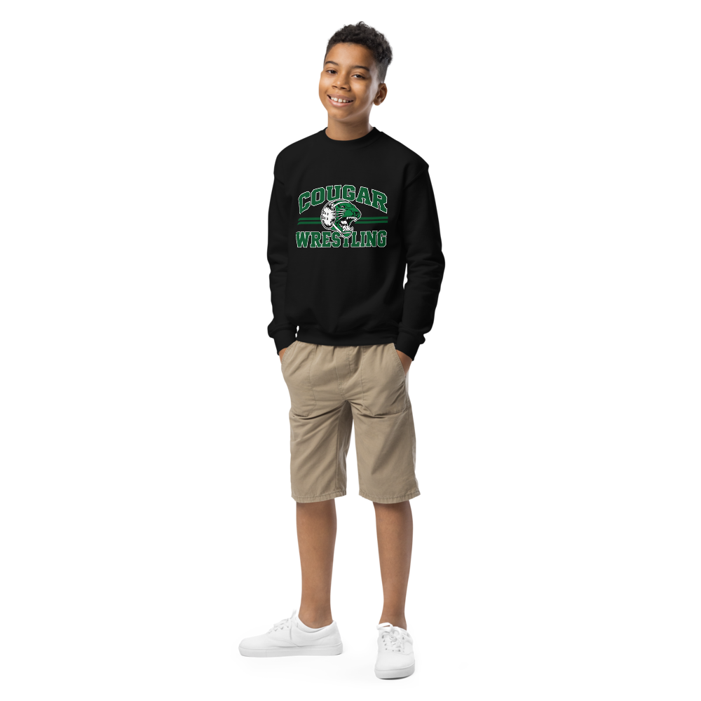 Cougar Wrestling - Youth Crew Neck Sweatshirt
