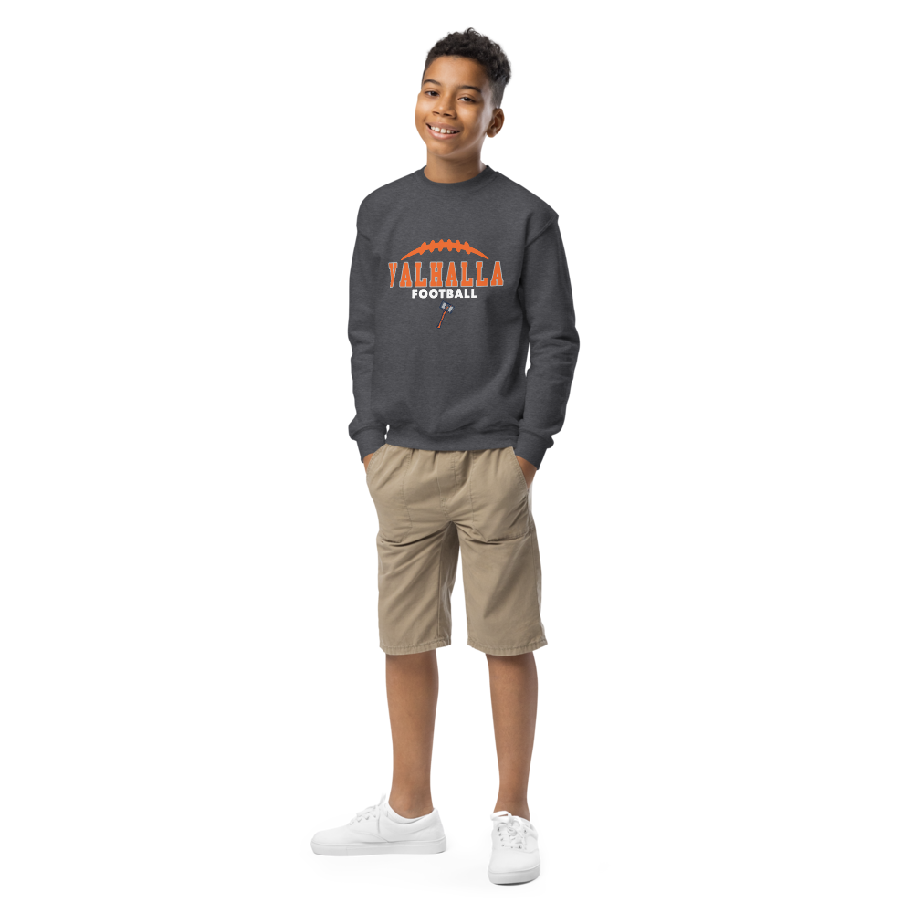 Valhalla High School Football Youth Crew Neck Sweatshirt
