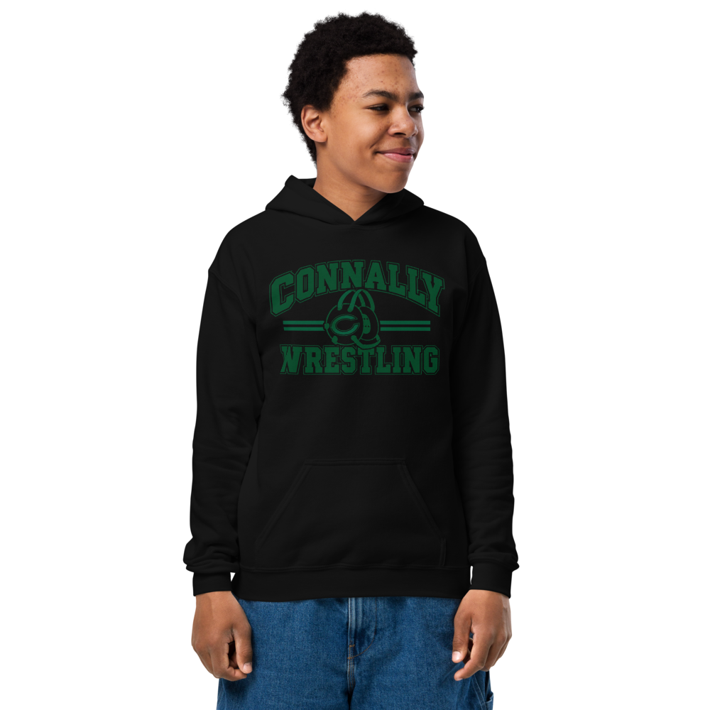 Connally Wrestling Blk Youth Heavy Blend Hoodie