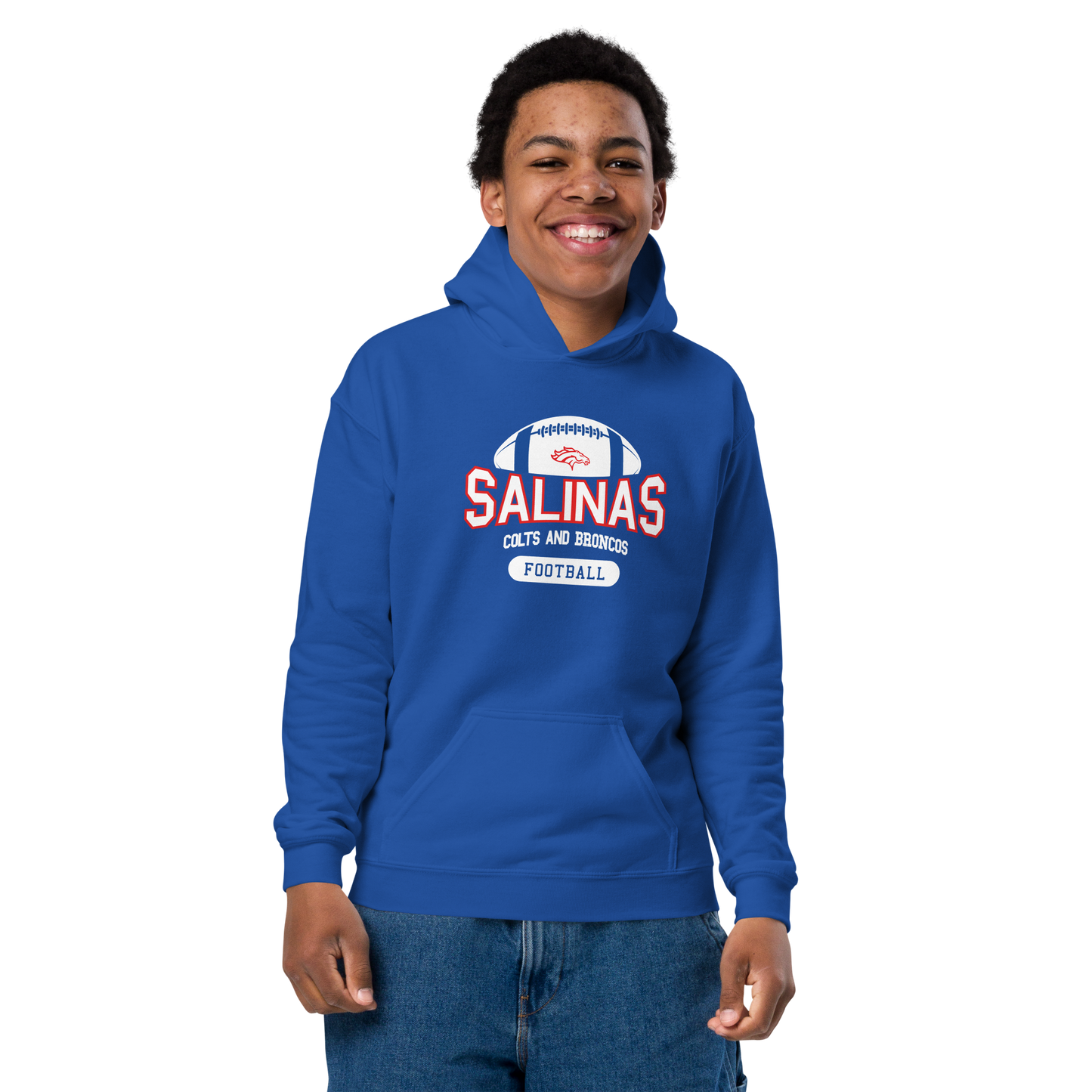 Salinas Colts and Broncos Football-Youth heavy blend hoodie