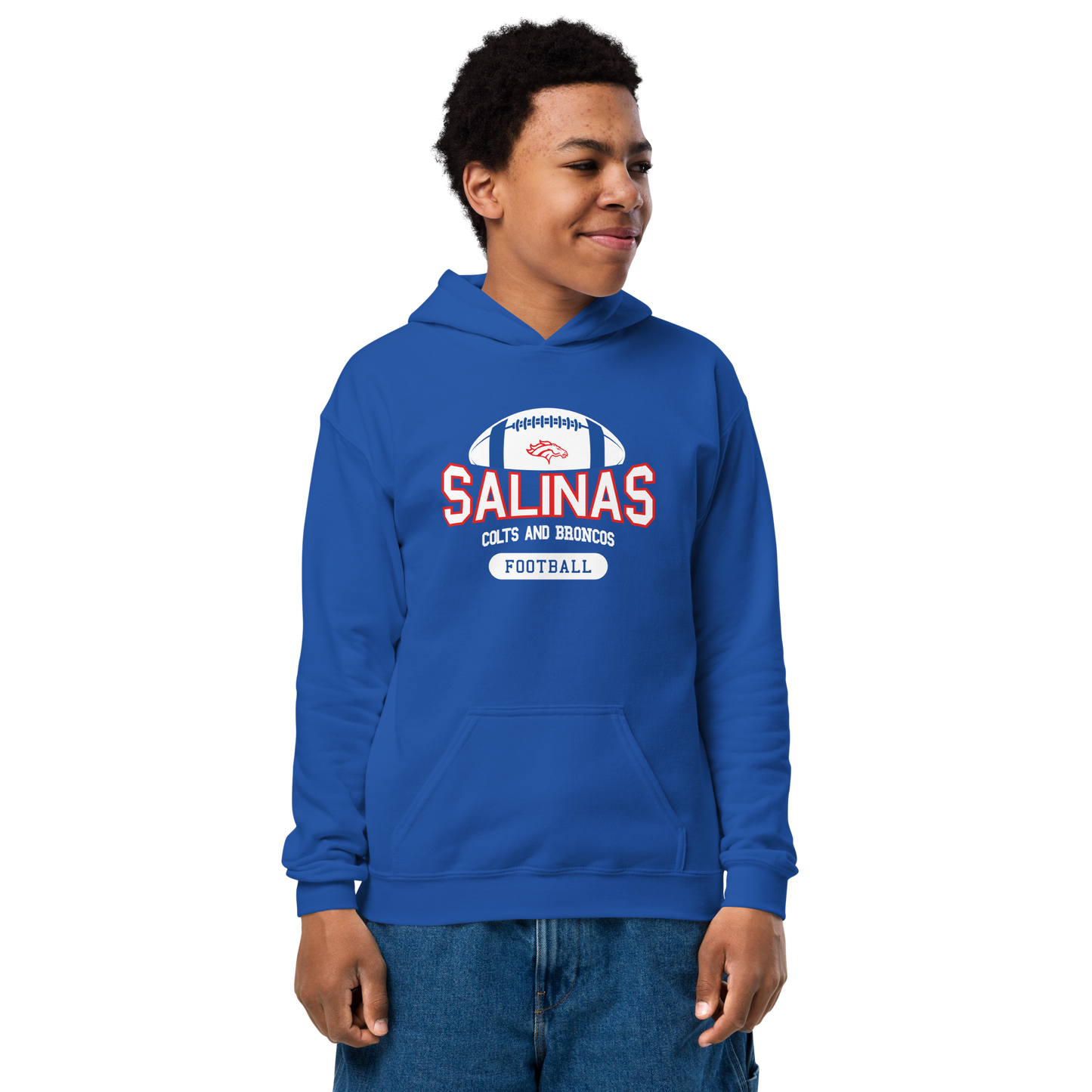 Salinas Colts and Broncos Football-Youth heavy blend hoodie